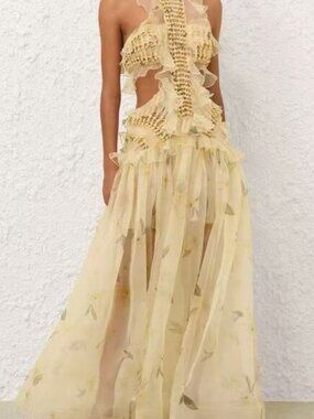 Zimmermann DAWNING Woven Fitted Sleeveless Dress – Runway, Like New